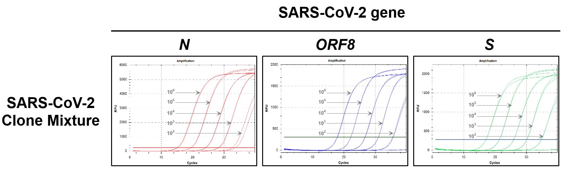 CVQR6_Figure 2. Multiplex qRT-PCR using the RealHelix™ qRT-PCR Kit [v6] [UDG System].